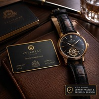 Carte de visite personnalisée de luxe en papier épais avec bord doré |   Papier standard 400 g/m² + estampage à chaud doré pour montres de luxe et marques haut de gamme