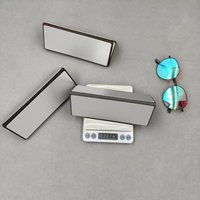 Étui rigide haut de gamme YAZHI personnalisé avec logo, rayé, en PU, pour lunettes de soleil et de vue, ensemble d'emballage gratuit