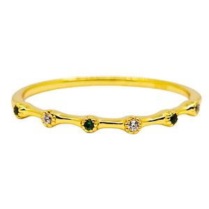 Anillo de circonita chapado en oro de 18k y plata 925 de UM Jewelry, ideal como regalo para el aniversario de boda de una pareja. - Product Image 4