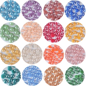 Perles demi-rondes en céramique OLeeya en gros, perles thermocollantes pour vêtements et t-shirts - Product Image 2