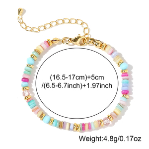 Gelang Batu Giok Mewah Desain Go2boho, Perhiasan Batu Permata Multiwarna, Gelang Manik-manik untuk Wanita, Hadiah Cangkang Musim Panas yang Cantik untuk Sehari-hari - Product Image 5