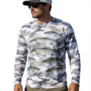 Chemise de pêche pour homme en polyester durable, respirante, à manches longues, avec logo personnalisé, séchage rapide, protection UV SPF UPF 50 - Product Image 3