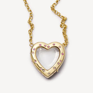 Caja <span class=keywords><strong>de</strong></span> fase Colgante Artículo Abrir y cerrar DIY Colgante Caja transparente hueca Collar <span class=keywords><strong>de</strong></span> color dorado <span class=keywords><strong>de</strong></span> 18 quilates - Product Image 6