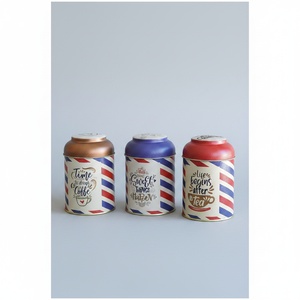 ชุดกระป๋องโลหะขนาด90x100มม. (ชุด3ชิ้น) พร้อมฝาโดมดีไซน์เสา - Product Image 2