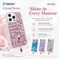 Coque de téléphone portable personnalisable de luxe en TPU avec strass diamantés, antichoc, support magnétique, plusieurs couleurs
