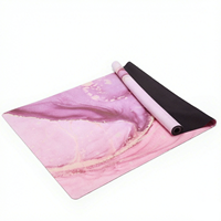 Tapis de yoga pliable en microfibre suédée, surface ultra-fine de 1,5 mm, tapis de fitness de voyage, écologique et durable