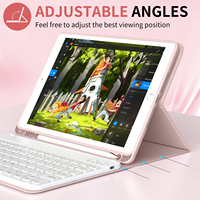 Kenke casing magnetik Keyboard desain baru IPad 10.2 inci dengan Slot pensil menerima ODM/OEM penutup Tablet bergaya untuk IPad ke-7 8th 9