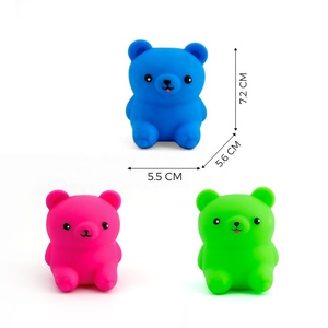 3 Styles Jouet Sensoriel Anti-Stress en Forme d'Ours Guimauve Mignon et Doux à Presser, Cadeau pour Enfants - Product Image 2