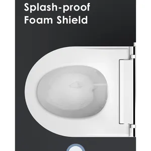 ヨーロッパ標準の壁掛け式pトラップトイレと貯水槽バスルーム自動電気ビデ壁掛け式スマートトイレタンク付き