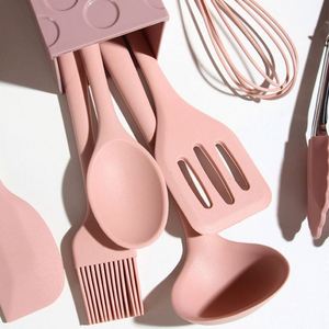 Hot Sale Premium Cooking Spatula 8 Pieces <b>Silicone</b> Colorful Kitchen Mini Utensils Set with Storage Holder - Product Image 3