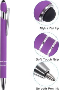 Custom Logo 2-in-1 Stylus Ballpoint <b>Pen</b>, Retractable Soft Grip Touch Screen <b>Pen</b> for IPad, <b>Tablet</b>, Phone, Office - Product Image 2
