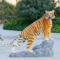 Support de personnalisation grande Sculpture d'animal en résine plastique Animal Safari tigre Statue pour fête accessoires d'événements