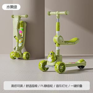 Children Scooter 3 In 1 Folding With Lights Height Adjustable For 3 6 Years Old Kids - Product Image 3