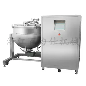Vacuum Pineapple Filling Making mixing dissolving Industrial Jacketed Cooking Kettle milk pudding Cooker