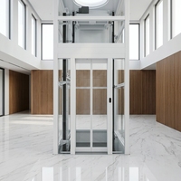 Ascenseur de passagers contemporain sans engrenages à entraînement AC de 400 kg pour villas et appartements, design moderne, ascenseur de fret