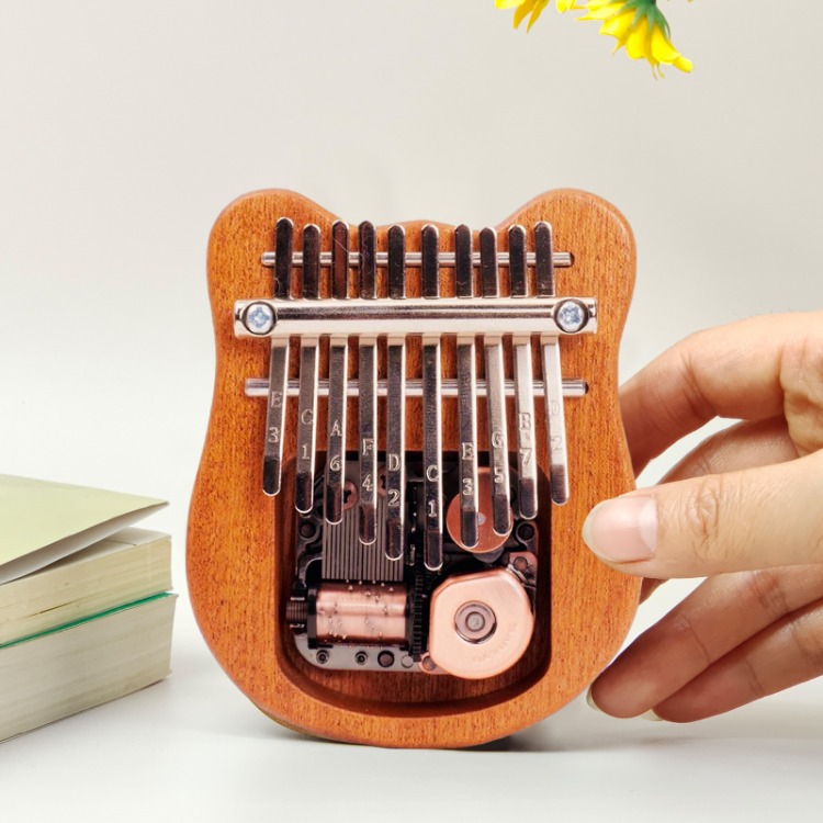 カリンバミニサムピアノ10キーポータブル楽器漫画かわいい