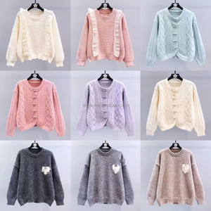 Nuova Moda <span class=keywords><strong>Invernale</strong></span>: <span class=keywords><strong>Cardigan</strong></span> Lavorato a Maglia da <span class=keywords><strong>Donna</strong></span> con Collo Tondo e Maniche Lunghe, Maglione Casual Femminile all'Ingrosso - Product Image 6