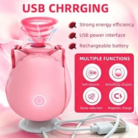 Vibrateur à succion Rose pour femmes, 10 modes de succion puissants, étanche, design rose