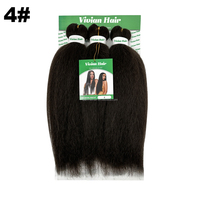 Cheveux doux 3X Vixen 18 pouces 210g en fibre de platine, pour tresses au crochet, afro crépu bouclé, en vrac, yaki lisse pour femmes