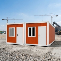 Maison conteneur pliable de 20 pieds, directement de l'usine, résistante au vent et isolée thermiquement, bâtiment modulaire pour dortoir de camp minier