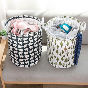 <span class=keywords><strong>Panier</strong></span> à linge de grande taille de style japonais WeaveWin, seau de rangement pliable épaissi pour jouets, collations, vêtements sales, fabriqué en tissu de coton - Product Image 2
