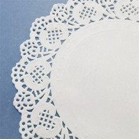 Napperons en papier jetables pour mariage, dentelle décorative pour la décoration de table de gâteaux et de fêtes