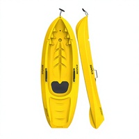 Plateforme de kayak pour enfants avec pagaie, gilet de sauvetage, polyéthylène haute densité léger, stable, capacité de 52 kg pour les sports nautiques