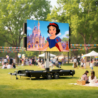 Écran publicitaire mobile numérique LED de 2,5 m sur remorque pour événements, affichage vidéo et graphiques extérieurs