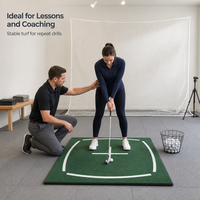 Tapis de frappe multi-usages pour simulateur de golf d'intérieur, vert/blanc, 1,5 m x 1,5 m, épaisseur 30 mm, modèle 1515BYJ-1, fourni par l'usine