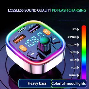 Transmisor FM para Auto con Manos Libres, Bluetooth 5.0, Reproductor <span class=keywords><strong>MP3</strong></span>, Modulador, Receptor de Audio, 2 USB, Inalámbrico - Product Image 5