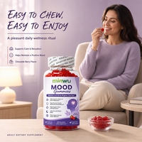 Gummies véganes sans sucre à haute puissance pour soulager le stress, favoriser la concentration et améliorer l'humeur pour hommes adultes