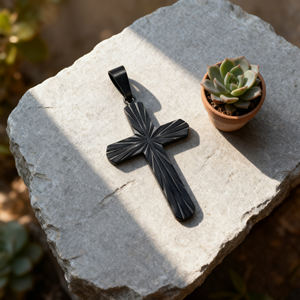 Collar de Cruz de Acero Inoxidable para Hombre, Estilo Vintage, con Colgante de Jesús Personalizado, Joyería - Product Image 5