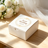 Boîte à dragées de mariage personnalisée de luxe avec estampage à chaud, production en 72h, boîte à bonbons en carton imperméable, vente en gros