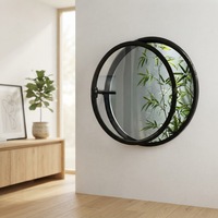 Fenêtre fixe ronde en aluminium de forme spéciale DEMEA avec ouverture horizontale, adaptée aux volets roulants.