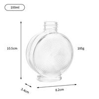 Bouteille en verre diffuseur de parfum personnalisée avec logo, taille 100 ml, motif circulaire, avec bouchon et autocollant pour l'aromathérapie