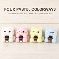 Jouet Squishy Chat Qui Cligne des Yeux et Tient une Tasse de Café à Montée Lente, Adorable Chaton Anti-Stress, Jouet Sensoriel à Presser, Décoration de Bureau et Cadeau de Fête