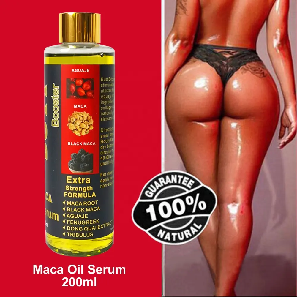 Grosir OEM Herbal Remedy Black Maca Massage Oil Cream Butt Enhancement Lift Oil Serum untuk Peningkat Pinggul dan Bokong