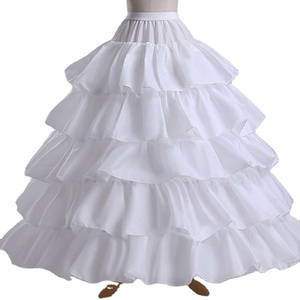 open lace back dress 5 Layers Tulle Wedding Petticoat Multi Color Bridal Crinoline-Bridelily main image 1