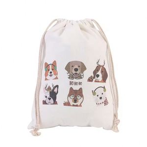 Custom Logo Organic Cotton Muslin <b>Drawstring</b> Bags Large Linen Cotton Dust Bags for Purse Shoe Handbags - Product Image 3