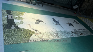 Đơn giản sang trọng tường trang trí nội thất gạch mẹ của Ngọc Trai khảm bức tranh tường tay làm bằng tia nước đá cẩm thạch khảm mô hình vỏ khảm gạch cho tường - Product Image 2