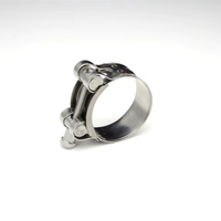 Serre-tuyau robuste en acier inoxydable KEYFOSS, style européen, renforcé, modèle 201, entièrement en acier, diamètre intérieur max. 19 mm