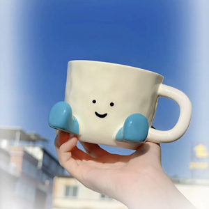 Cute feet ceramic cup cartoon <b>coffee</b> cup creative drinking cup friends holiday gifts home decoration - Product Image 2