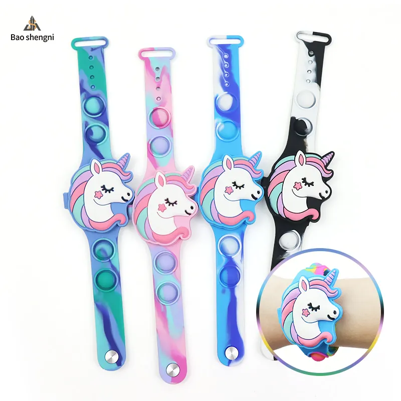 Custom Logo Silicone LED Watch Digital Kids Watch New Arrival Unicorn Best Gift Children Cartoon Wrist Watch For Girls