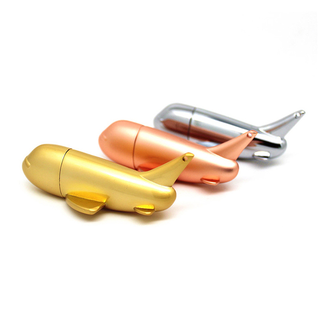 New Special 64GB Metal USB Flash Drive Airplane Shape Free Laser Engraved Logo USB 2.0 Interface 32GB Memory Stick for Promotion