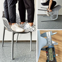 Silla de Comedor Moderna Apilable para Exteriores, Negra, de Polipropileno
