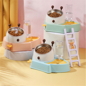 Automatische Katzen schale Hund Wasser Feeder Schüssel Katze Kätzchen trinken Edelstahl Hund Trinkwassers chale - Product Image 2