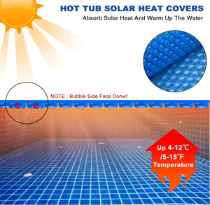 Cubierta Solar Rectangular <span class=keywords><strong>para</strong></span> Piscina <span class=keywords><strong>de</strong></span> 40 x 20 pies, <span class=keywords><strong>Manta</strong></span> Solar Azul <span class=keywords><strong>de</strong></span> 16 Mil <span class=keywords><strong>para</strong></span> <span class=keywords><strong>Piscinas</strong></span> Elevadas y Enterradas, con Enrolladores - Product Image 4