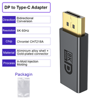 Adaptador ULT-unite 8K 60Hz USB C a DisplayPort 2.0, Adaptador Bidireccional Tipo C a DP, Compatible con Teléfono, Laptop a Monitor