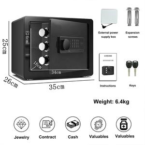 Sleutel Veilig Slot Hoge Kwaliteit Staal Veilig Met Elektronische Wachtwoord Sleutel 26l Safe Box Voor Thuis Commerciële Kantoren Kluizen - Product Image 5