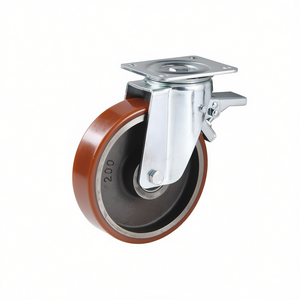 Roue Ttake avec noyau en fonte, frein pivotant, série lourde, 200 mm - Product Image 2